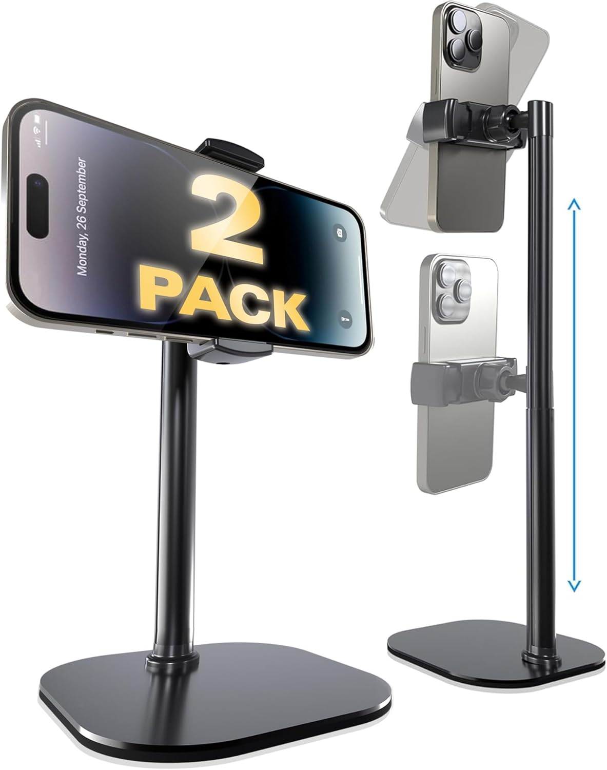 COOPER Pack], 2-Pack) ChatStand, [Gift Family Adjustable Cell Phone Stand for Desk, Phone Stand for Recording, iPhone