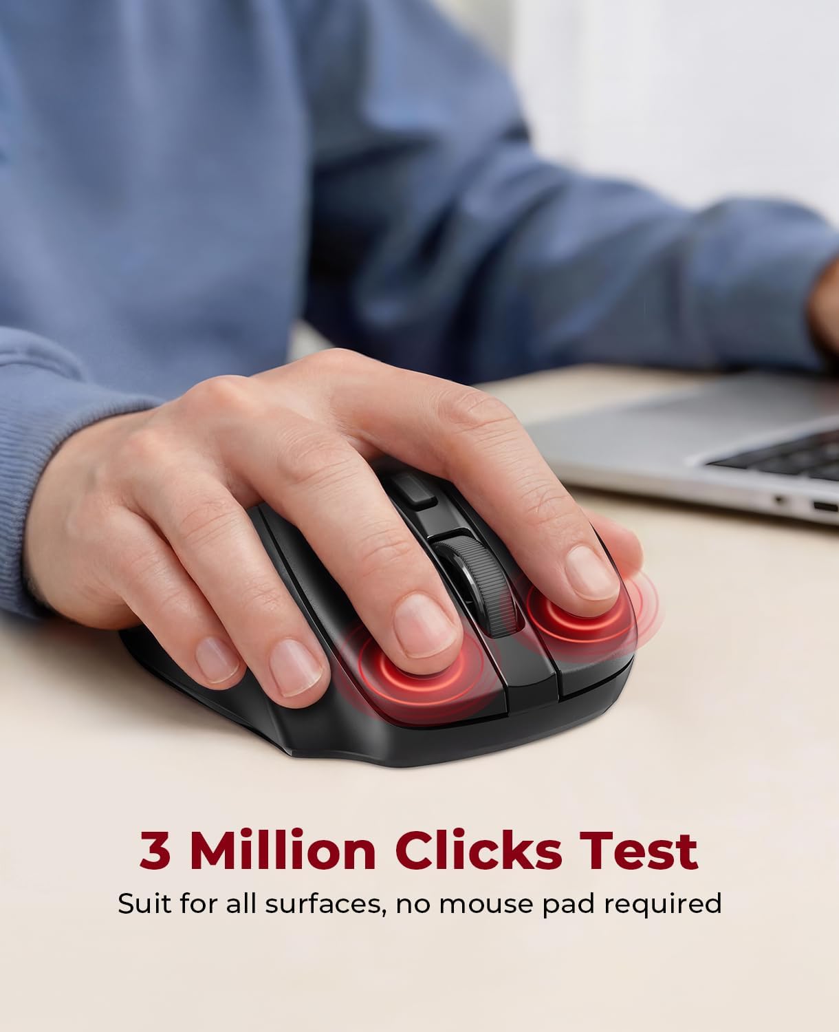 Redragon BT5.0/3.0 2.4G, 6 5 4000DPI 18 Wireless Mouse & Buttons, Level Bluetooth Mouse, Months Battery, Portable