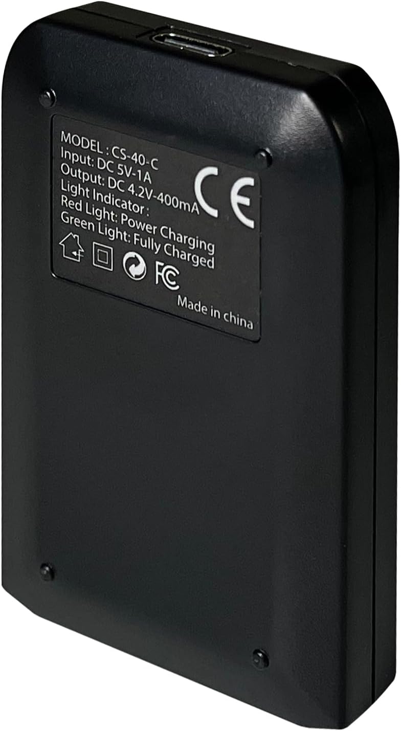 TaKicola NP-40 2 NP-40 3.7V 800mAh Battery Charger, Digital Camera Battery Charger with Pieces CAS. Li-ion Rechargeable