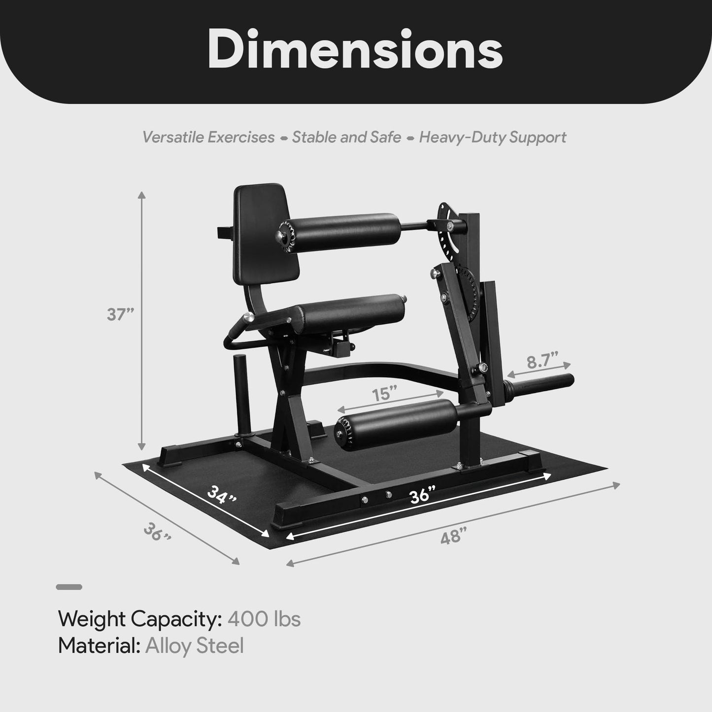 BalanceFrom Strength Training Machine, Adjustable Multifunctional Fitness Equipment for Home & Gym – Seated & Lying Leg Extension Curl
