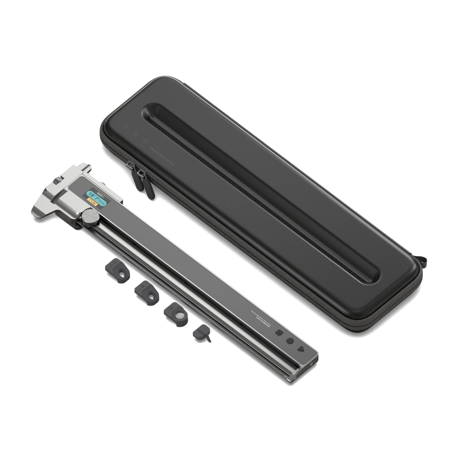 NeoRuler Digital Caliper Kit Premium Combo, 12 inch NeoCaliper Measuring Tool, ±0.1mm Accuracy, 93 Built-in US Imperial, Metric Scales, Infinite Customized Scales for 3D Printing/DIY Measurment