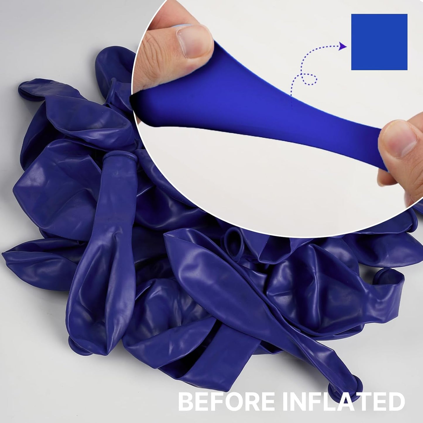PartyWoo Royal Blue Balloons - 155-Piece Arch Kit for Baby Showers & Graduations | 5-12 Inch Sizes