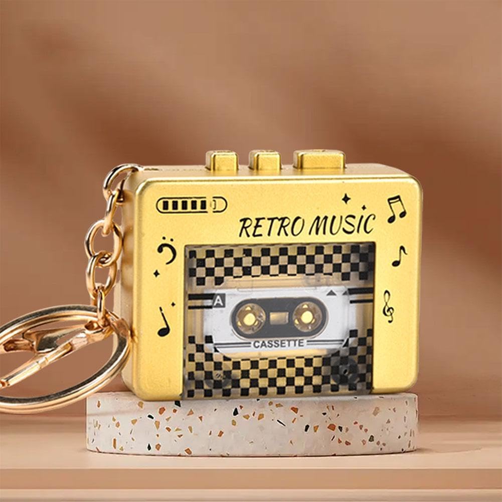 Generic Cassette Cassette Microcassette Retro Mini Tape Recorder Keychain, Retro Player, Recordable Mini Tape Player