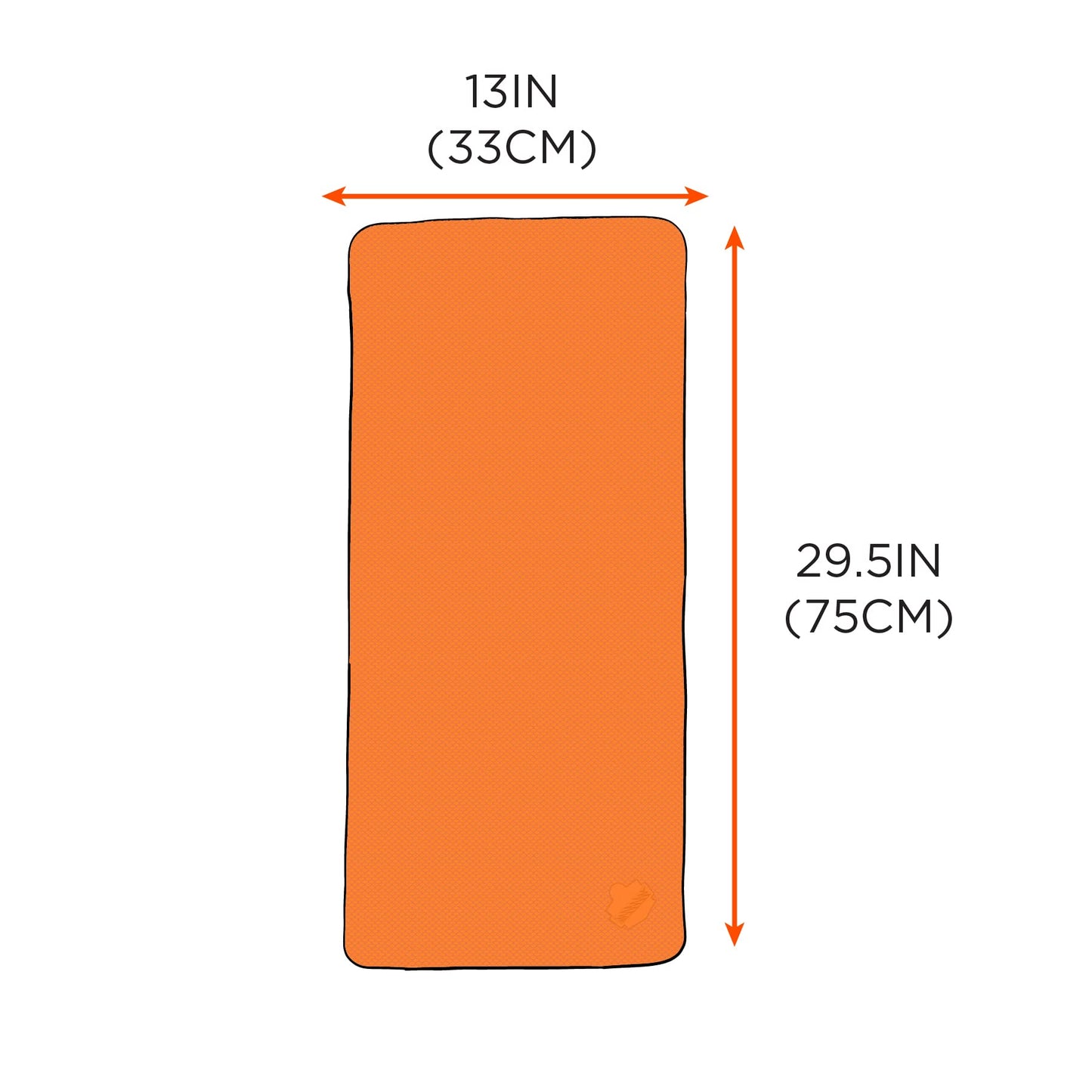 Ergodyne Chill Its 6602 Cooling Towel, Long Lasting Cooling Relief Orange 29.50" x 13.00"
