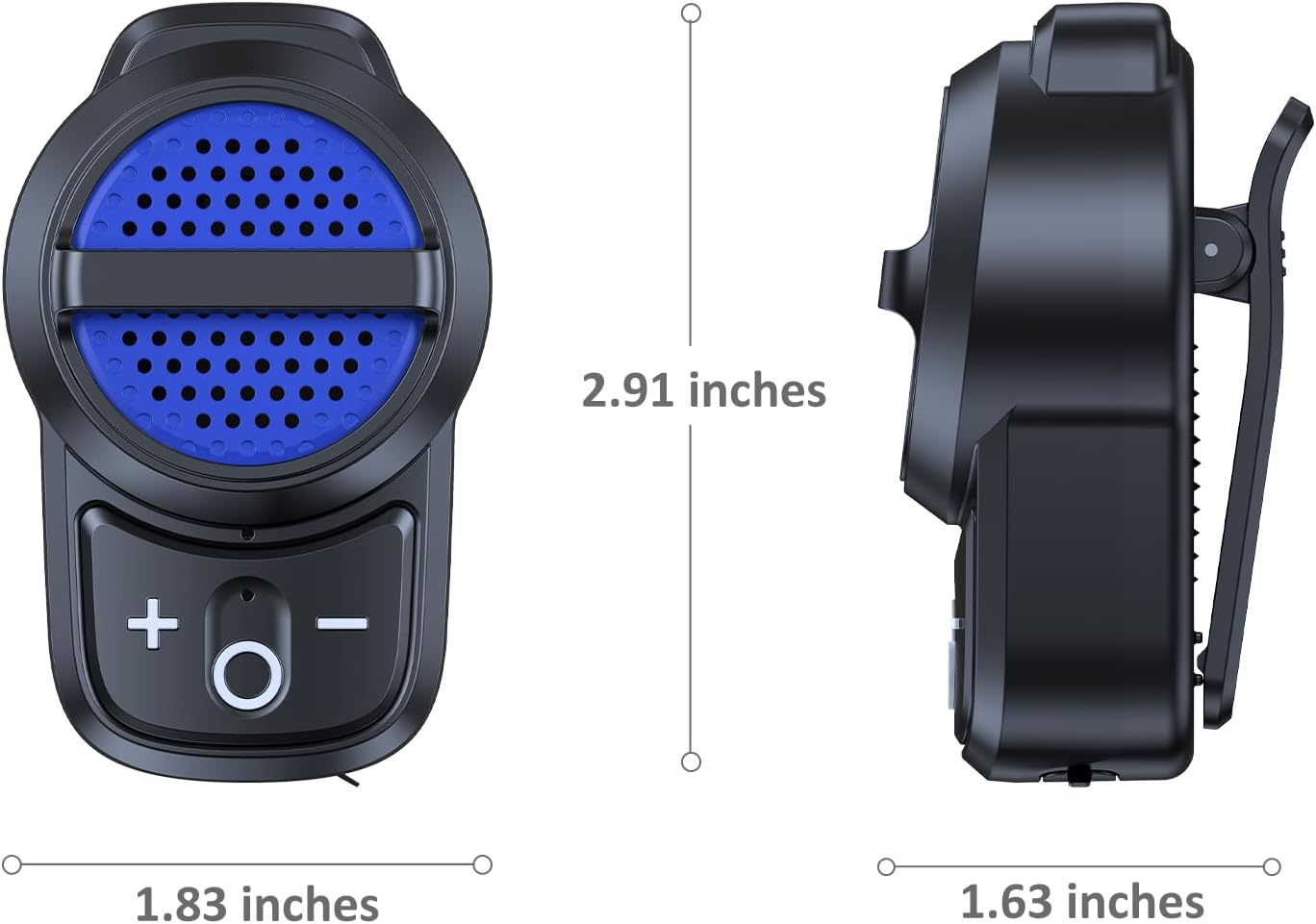 Tsnam IPX6 10H Wearable Bluetooth Speaker Clip on, Wireless Portable Speaker Built-in Mic, Waterproof