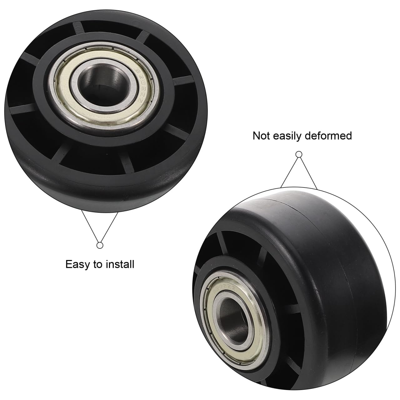 Toddmomy Fitness Equipment Universal Wheel 2.75 Inch Durable Gym Roller Replacement for Treadmills Exercise Bikes Easy Diy Installation Smooth Rotation