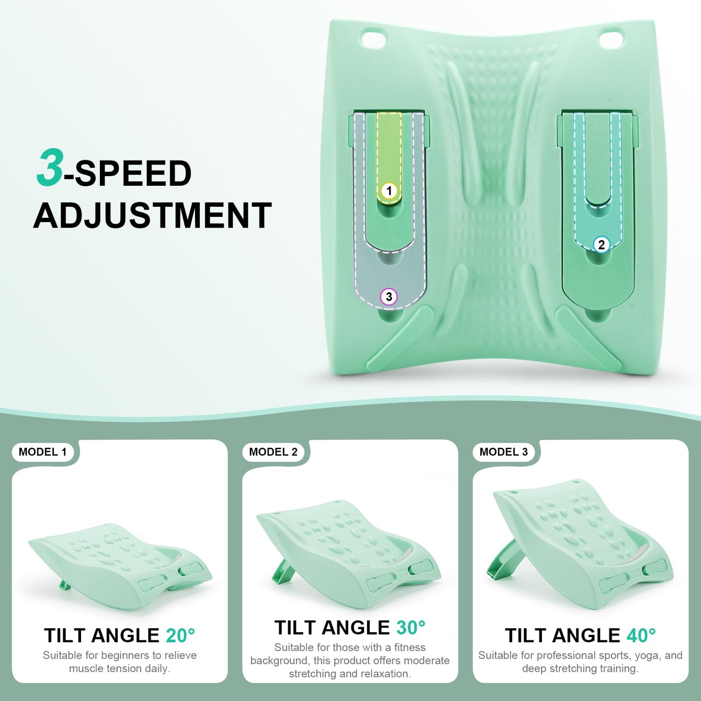 NuuGym Calf Stretch Board & Back Stretcher – Adjustable Slant Board,Lumbar Pillow,and Foot Rest 4-in-1 for Deep Muscle Relief,Post-Workout Recovery and Injury Prevention