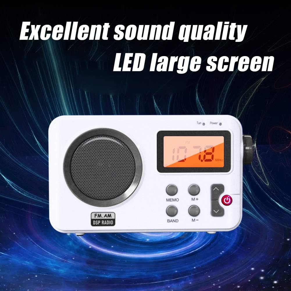 UXELY Shower Speaker - AM/FM Radio With LCD Display, Portable Stereo With Earphone Port for Home, Beach, Hot Tub