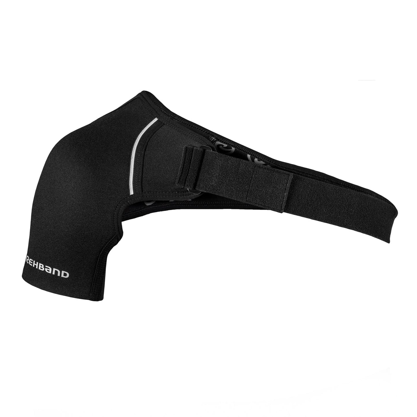 Rehband Shoulder Brace for Men & Women, Adjustable Neoprene Shoulder Support for Sports & Everyday Use, Shoulder Bandage for Left & Right, Colour:Black, Size:Medium, Side:Left