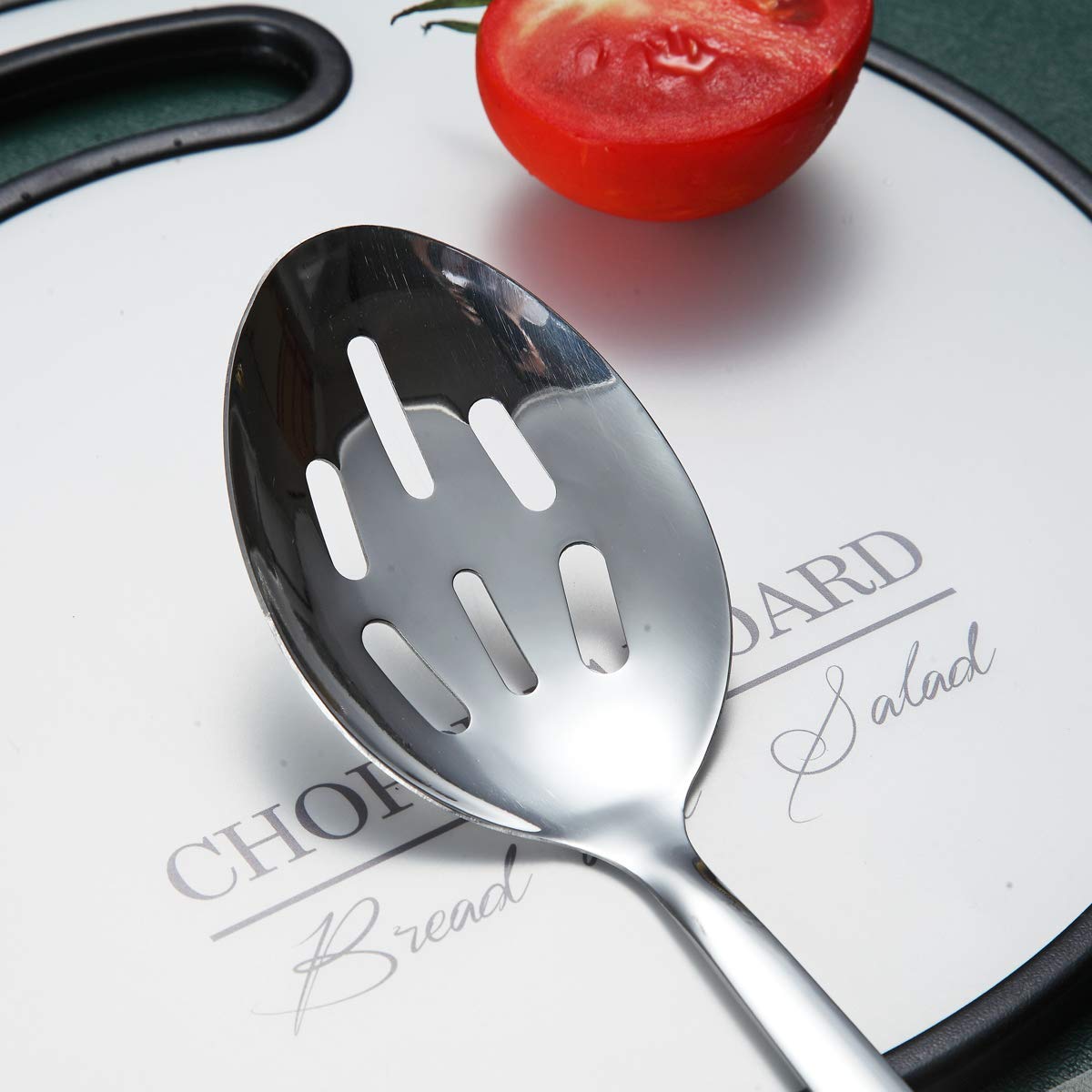 Berglander Stainless Steel Slotted and Basting Spoon, Heat Resistant, Non-Stick, Dishwasher Safe, Easy to Clean