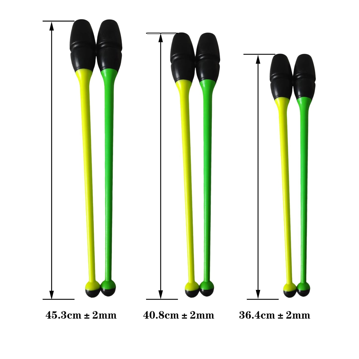 LIUHUO Rhythmic Gymnastics Clubs Bars Rubber Material Suitable Competitions Performances Six Colours Three Sizes Couple Blue White
