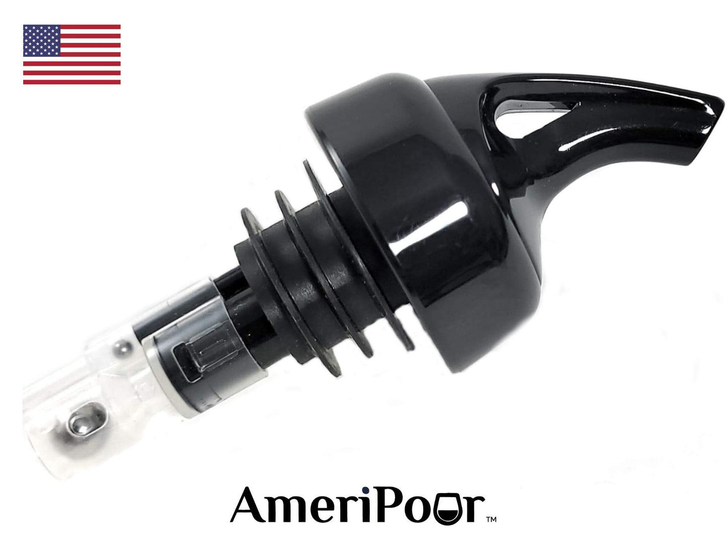 AmeriPour - Measured Pourer - Liquor Bottle Pourers - Collared - Made 100% In The USA. Bar Spouts That Don't Leak - No Cracks, Just A Perfect Cocktail Pour Everytime. Great for Wine Too! (1.50)