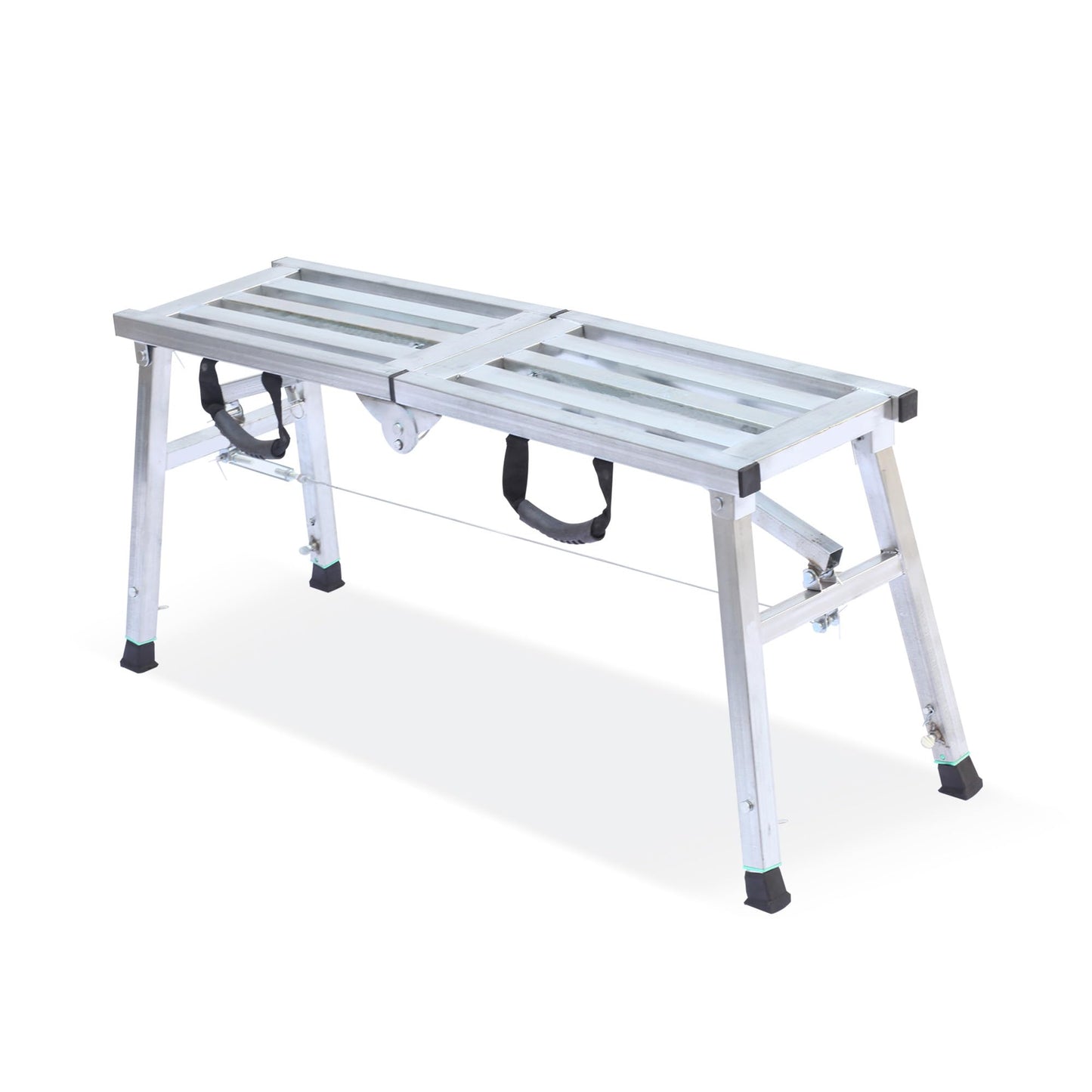Adjustable Work Platform with 400 lb Duty Rating, Steel Step Ladder, Portable Folding Scaffolding Platform for RV Cleaning High Painting Walls, Drywall, Decorating (100 CM)