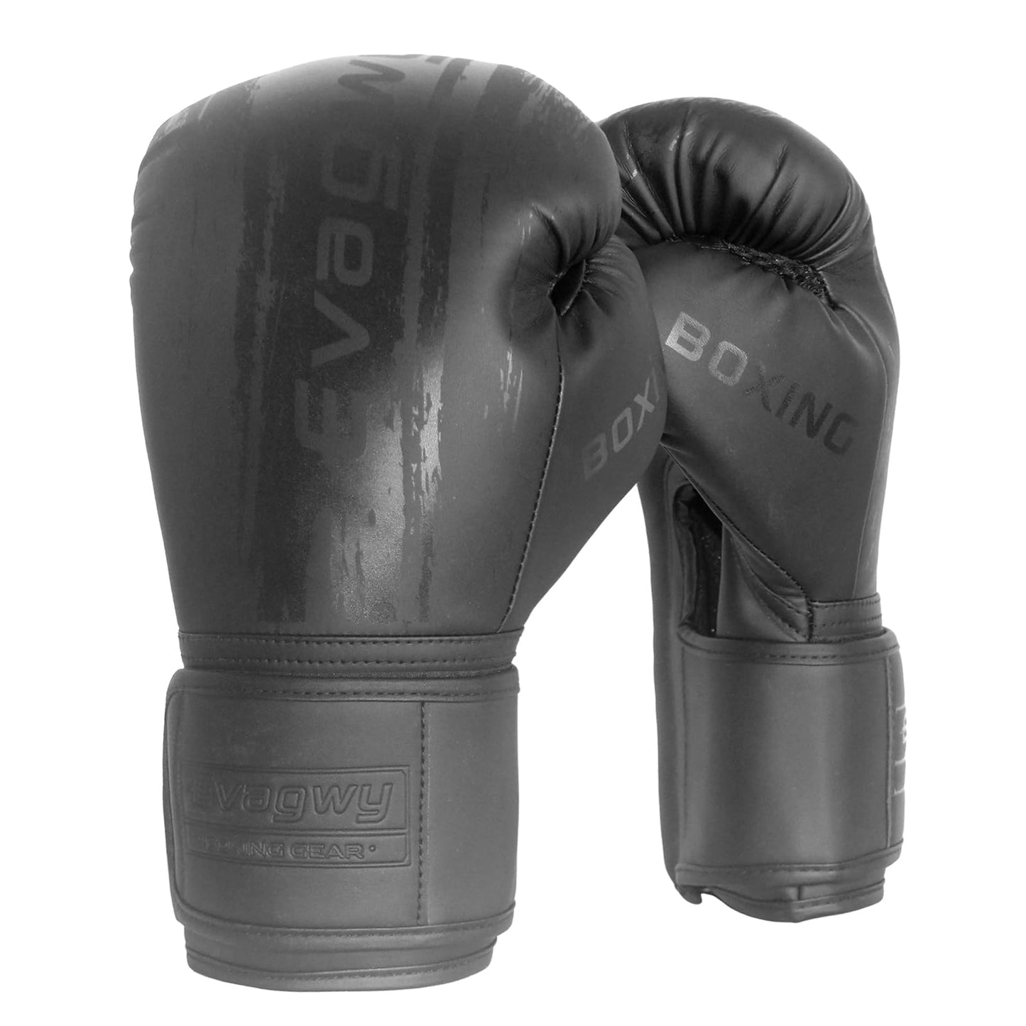 EVAGWY Boxing Gloves for Men and Women，Pro Training Sparring，Suitable for Boxing Kickboxing MMA Fighting，Adult Heavy Punching Bag Gloves，Workout Gloves for Boxing，Muay Thai (Black, 10OZ)