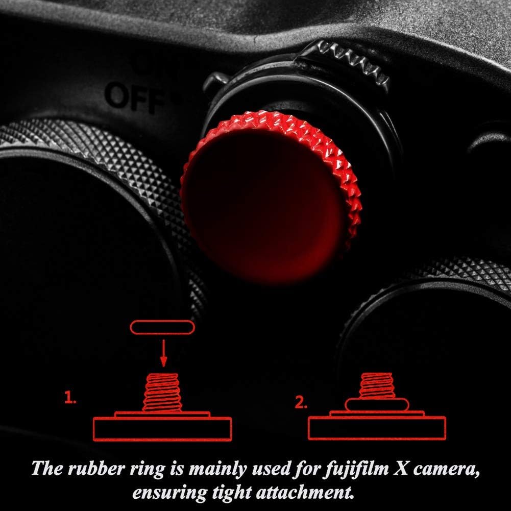 (2 Pack/Red) Camera Shutter Button Upscale and Delicate Soft Shutter Release Button