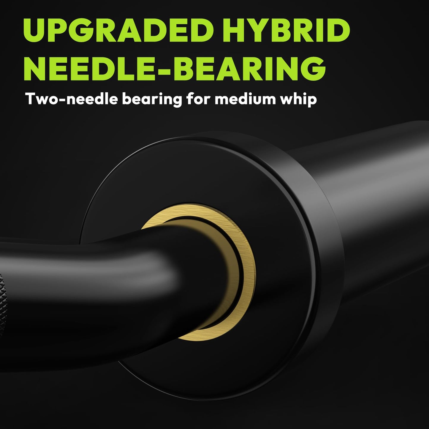 HANDBODE Olympic EZ Curl Barbell Bar, 47" Curl Bar for Weight Lifting, Squats, Hip Thrusts, Biceps, 500 lb Weight Capacity Suitable for 2 inch Weight Plates, Home Gym Weight Bar, Black