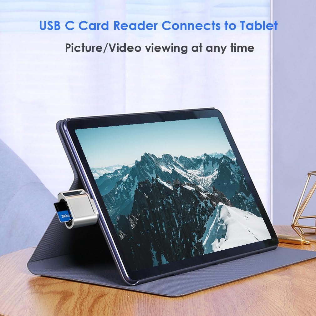 Mepsies 17/16/15, Micro SD Card Reader, USB C SD Card Reader, Type C TF Memory Card Reader with USB C to USB Adapter