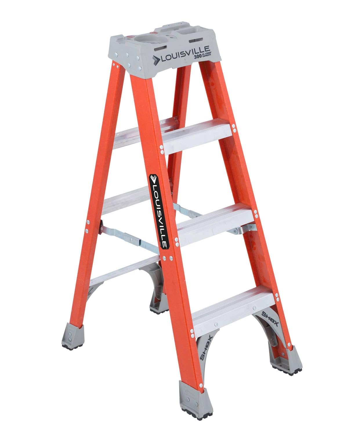 Louisville Ladder 4-Foot Fiberglass Step Ladder, 300-Pound Load Capacity, Type IA, FS1504