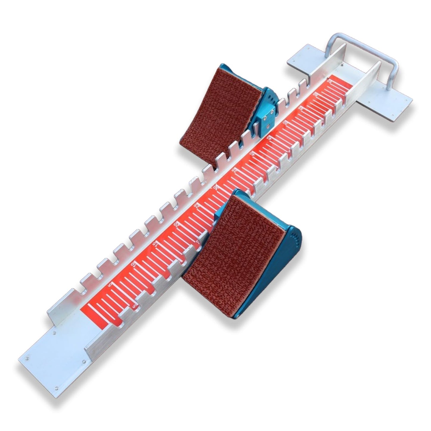 Ribowri Starting Blocks for Track and Field, Aircraft-Grade Aluminum, Heavy Duty, 32 Inch, 6 Adjustable Angles, Sprint Pedal (red, 32in)