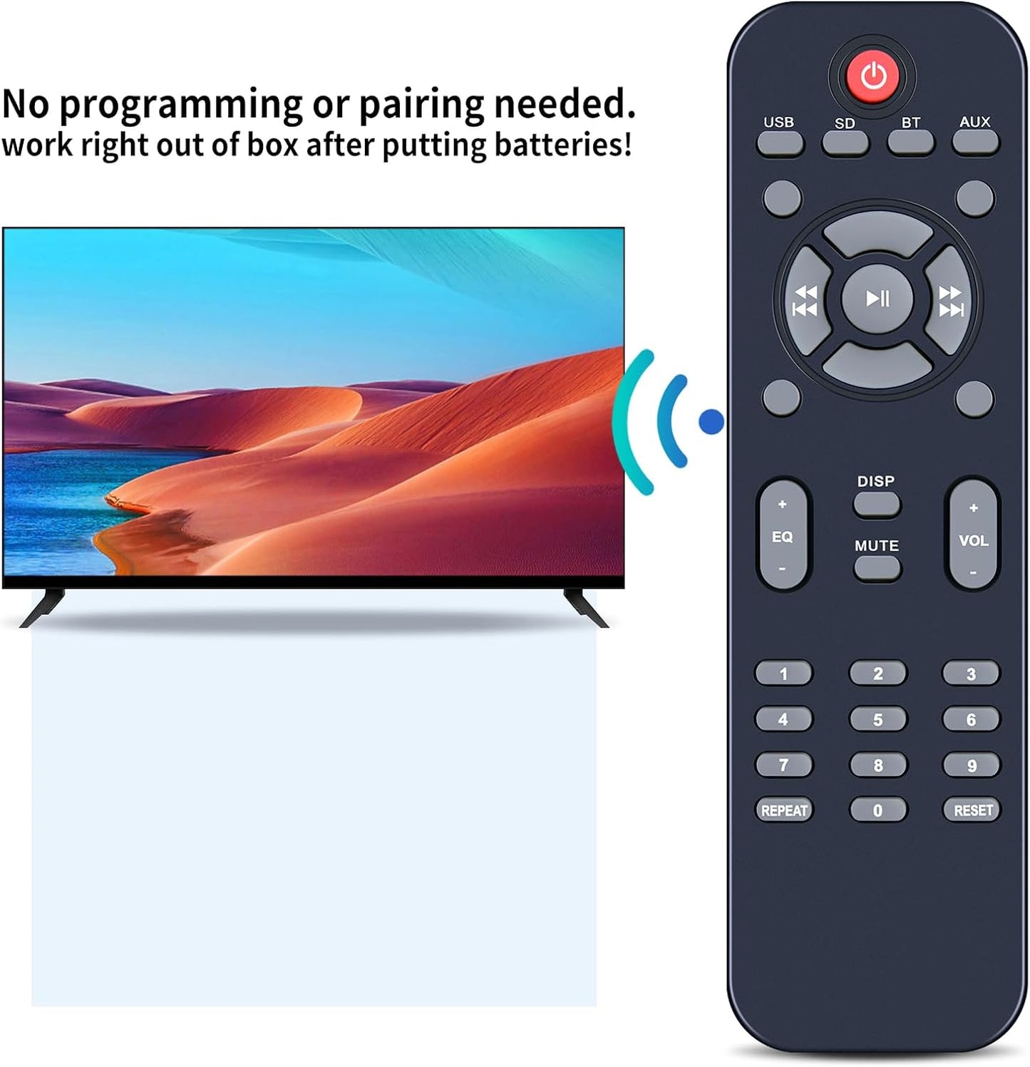 RETROSUN AA2103 2.1 Replacement Soundbar Remote Control Compatible with Acoustic Audio Home Speaker System