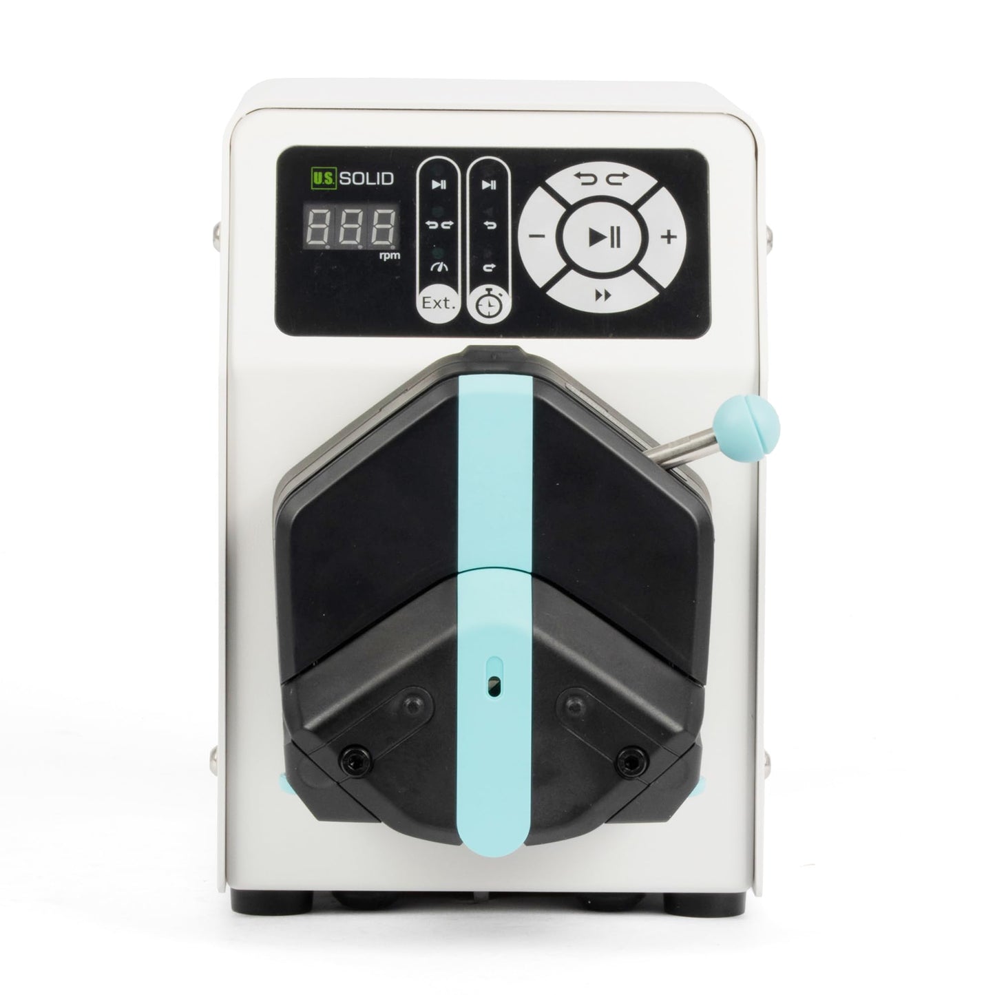 U.S. Solid Single-Channel Variable-Speed Peristaltic Pump – 0.1-150 RPM (0.18-270 mL/min) with 2 Tubing Sizes (15#,24#) Ideal for Lab, Industrial, and Medical Applications