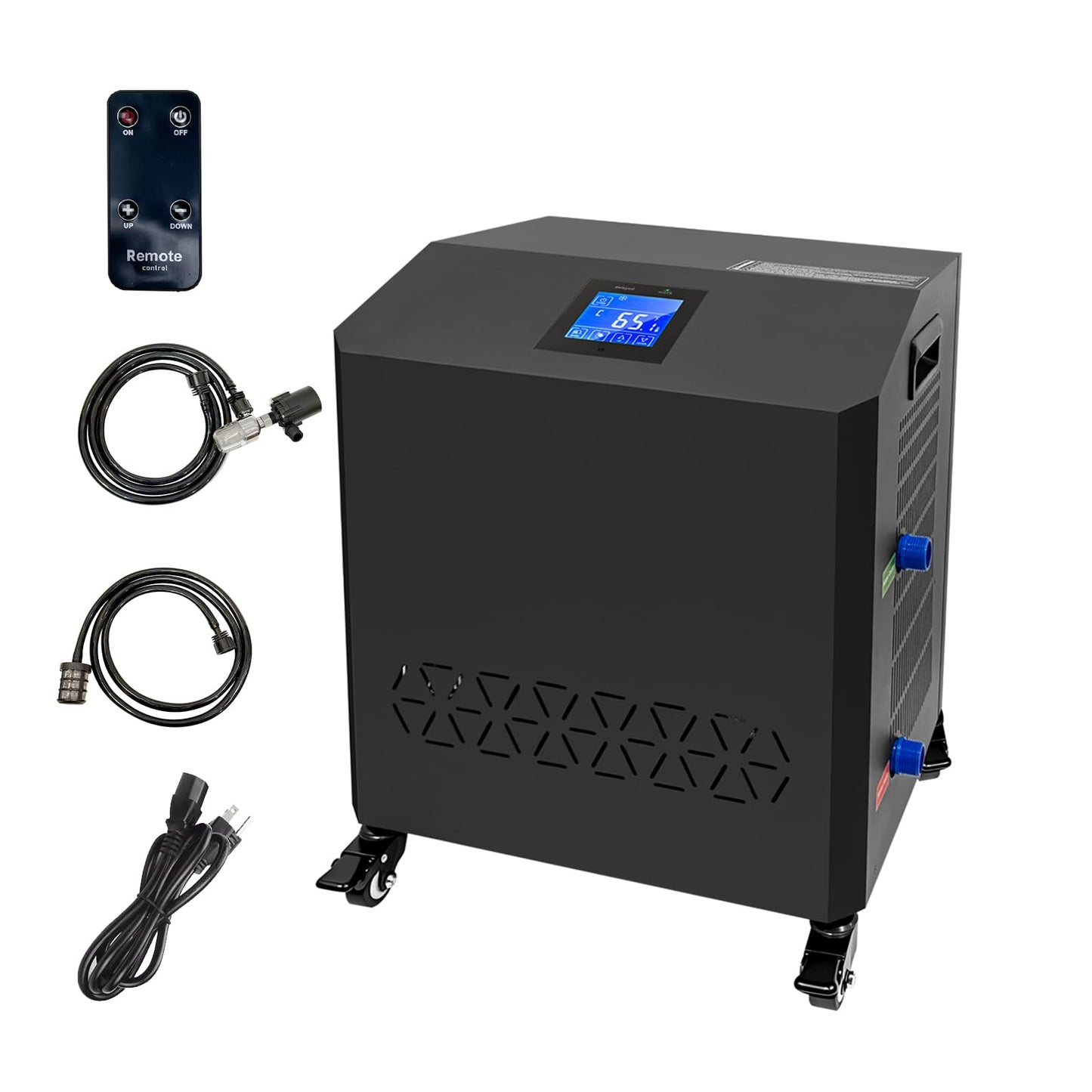 YAKUST Aquarium Chiller,LED Display Fish Tank Chiller, 1 HP Active Aqua Chiller for Axolotl, Water Chiller with Pump, Nozzles and Hoops Ideal for Coral Reef Shrimp (264 Gallon)
