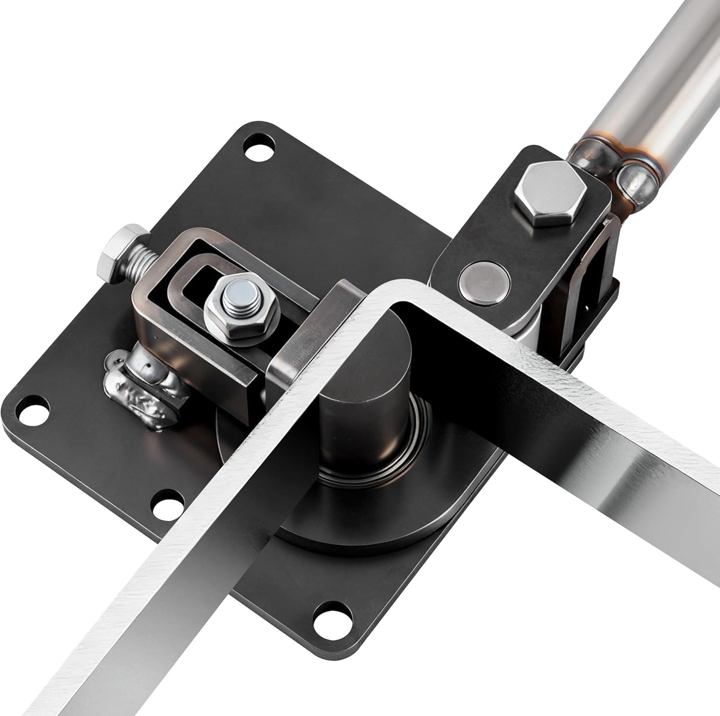 MXBAOHENG 90° Flat Bar Bender, 5X50mm Manual Flat Bar Bending Machine, 7 Bearings Metal Bending Machine, Metal Bender for Galvanized Flat Strip, Steel, Copper, Aluminum, Iron, 304 Stainless Steel