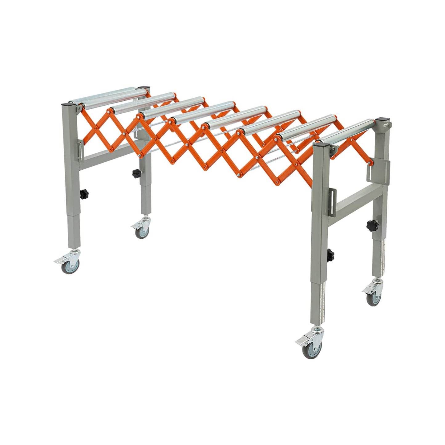 JenyunTech Conveyor Rollers, Adjustable Length & Height Conveyor Table, 110lbs Load Capacity Roller Stand for Automobile Manufacturing, Food Processing, Logistics, Mining