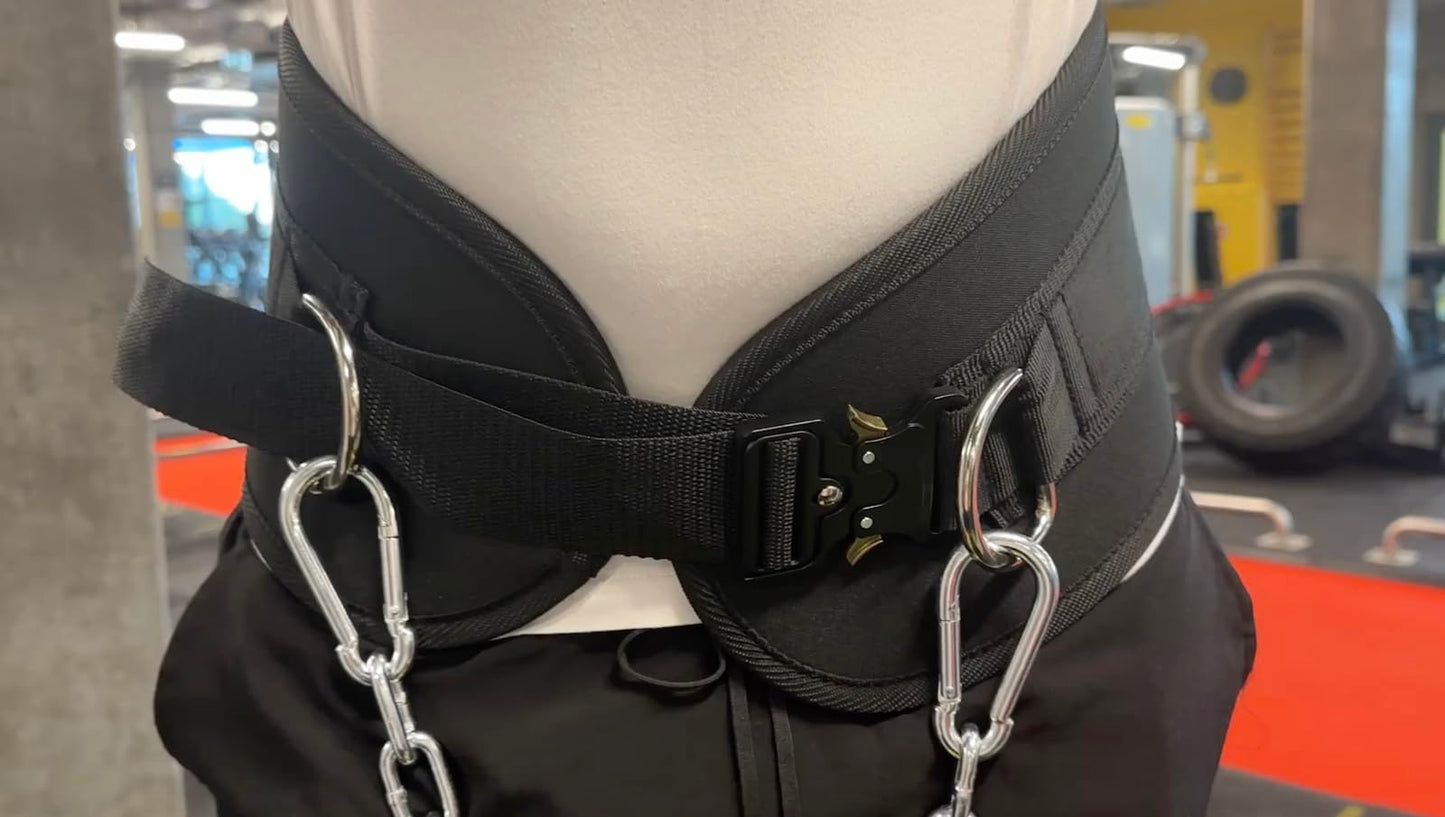 JSM FITNESS Dip Belt for Weight Lifting with a Quick Closure Steel Buckle, Weighted Belt for Pullups & Dips for Men, with Durable Chain and Carabiners, Weightlifting, Squat, Bodybuilding