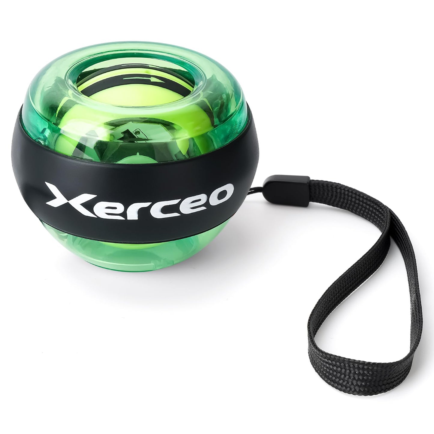 Xerceo Auto-Start Power Gyro Ball, with LED Light, for Wrist & Forearm Training (Lush Jungle)