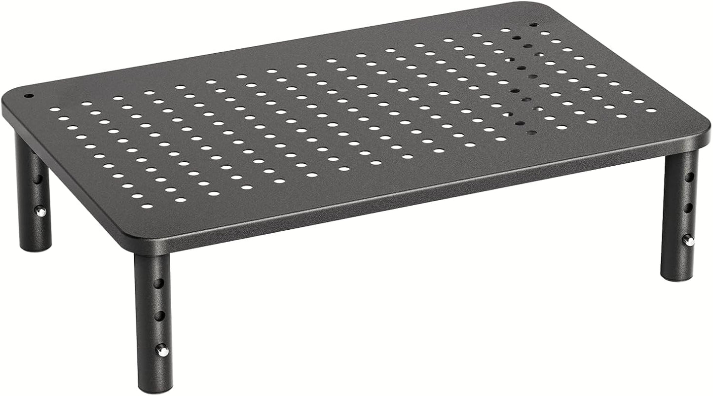 3 15.6" HUANUO Monitor Stand, Monitor Stand Riser Height Adjustable, Monitor Riser with Airflow Vents, Laptop Stand