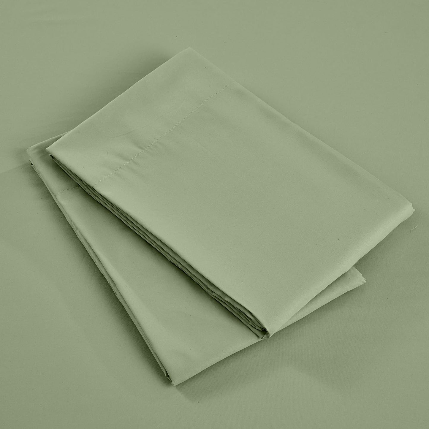 FreshCulture Sage Green Pillowcases Queen Size 12 Pack - Bulk Pillowcase Set - Envelope Closure - Soft Brushed Microfiber Fabric - 20x30 Inches Pillow Case Set of 12 for Home, Hotels, Schools