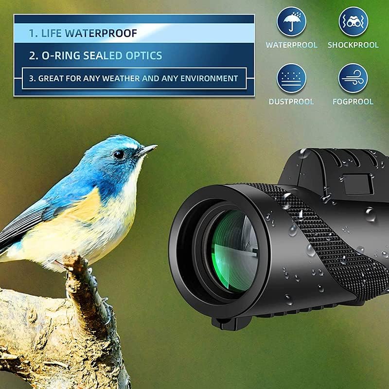 KFYSLEXA 80x100 Monocular Telescope High Powered Monoculars for Adults Compatible with Smartphones and Can Bird