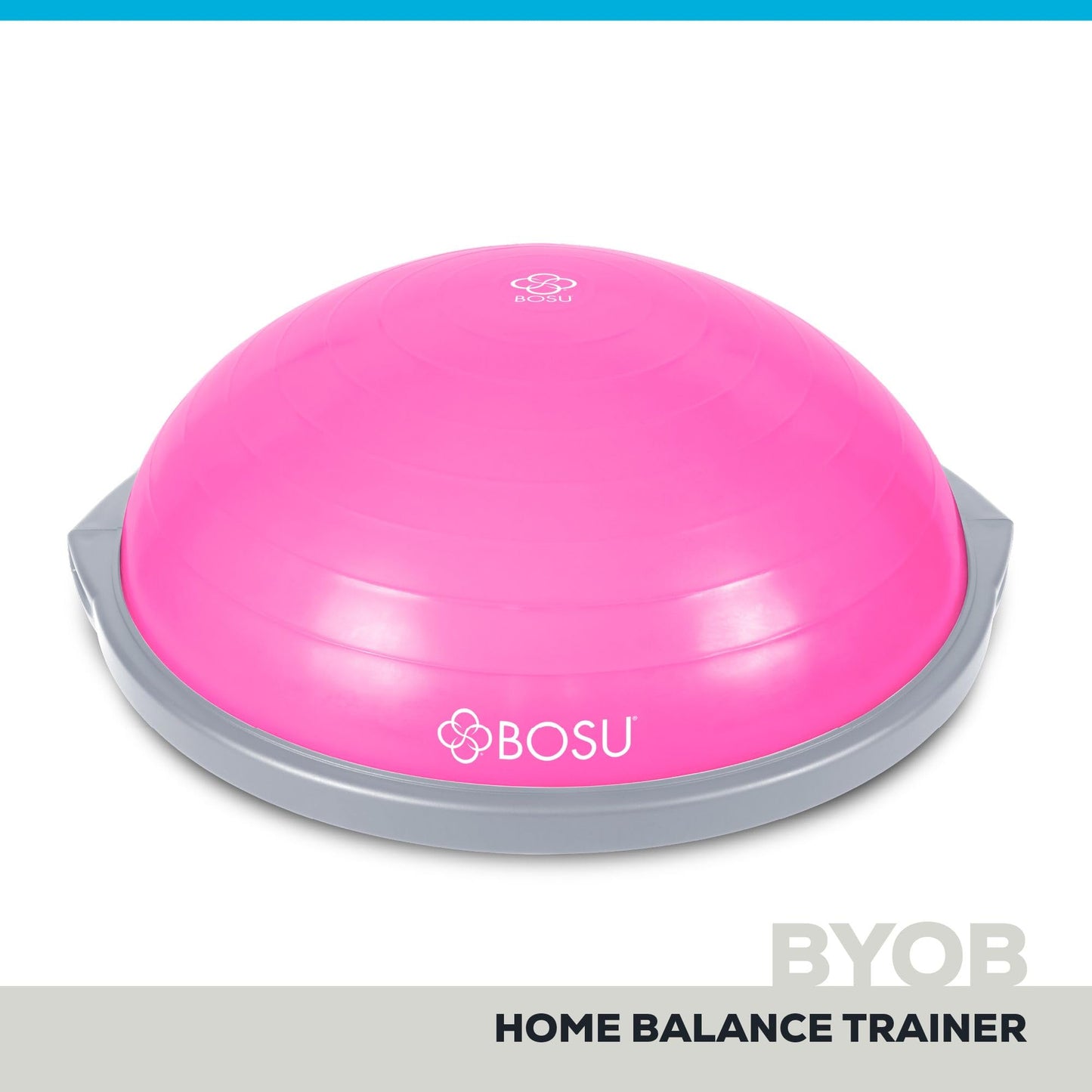 Bosu 72-10850 Home Gym Equipment The Original Balance Trainer 65 cm Diameter, Pink and Gray