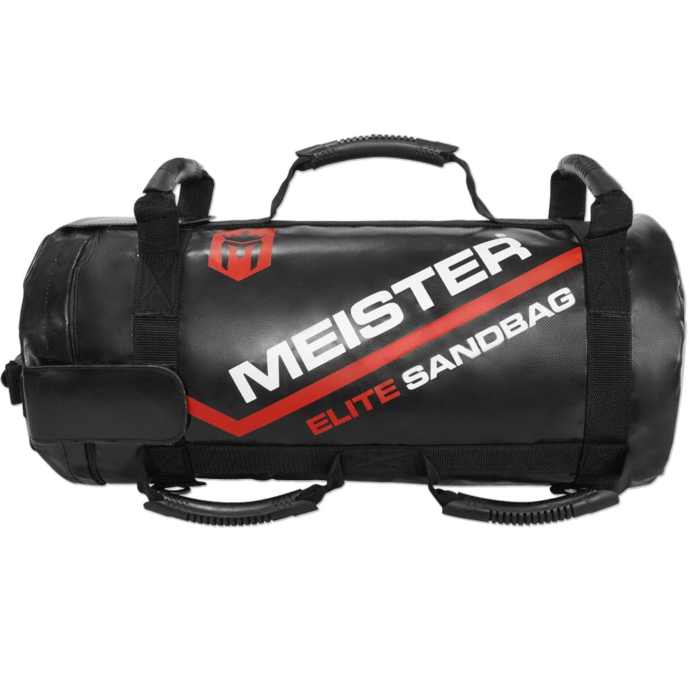 Meister 50lb Elite Fitness Sandbag Package w/ 3 Removable Kettlebells - Black