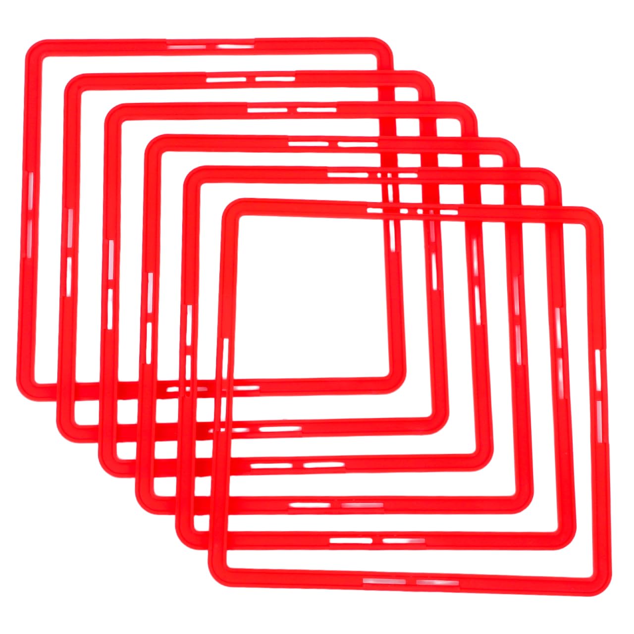 Mipcase 6pcs Square Agility Rings, Footwork Speed Training Rings Soccer Training Equipment for Agility Workout