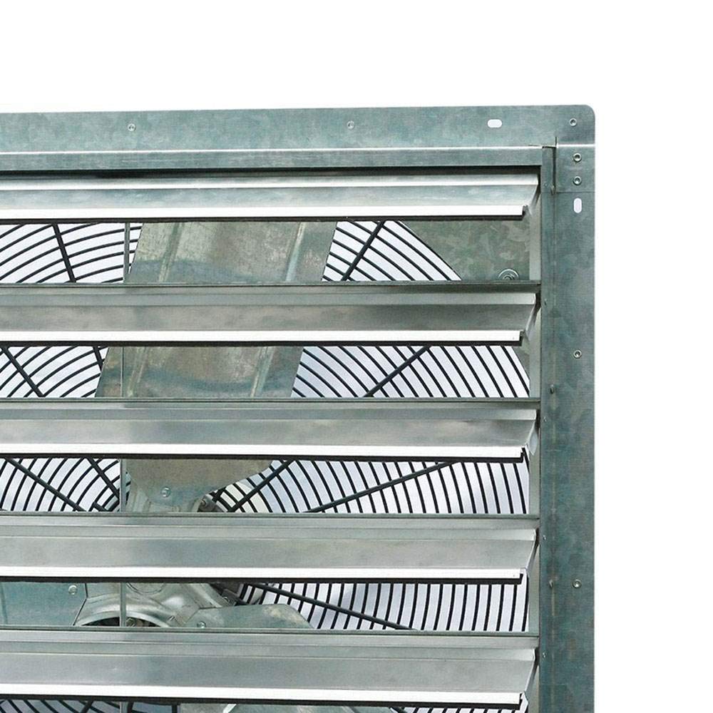 iLiving - 30" Wall Mounted Shutter Exhaust Fan - Automatic Shutter - Single Speed - Vent Fan For Home Attic, Shed, or Garage Ventilation, 5088 CFM, 7500 SQF Coverage Area, Silver (ILG8SF30S)