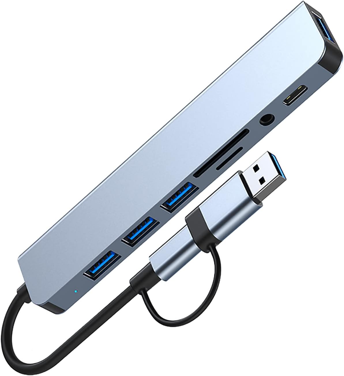 CENGNIAN (8 1) 100W C/USB3.0 4K 60Hz 10Gbps, 2 USB-C Hub in with Power Output, Multiport Adapter Laptop Docking