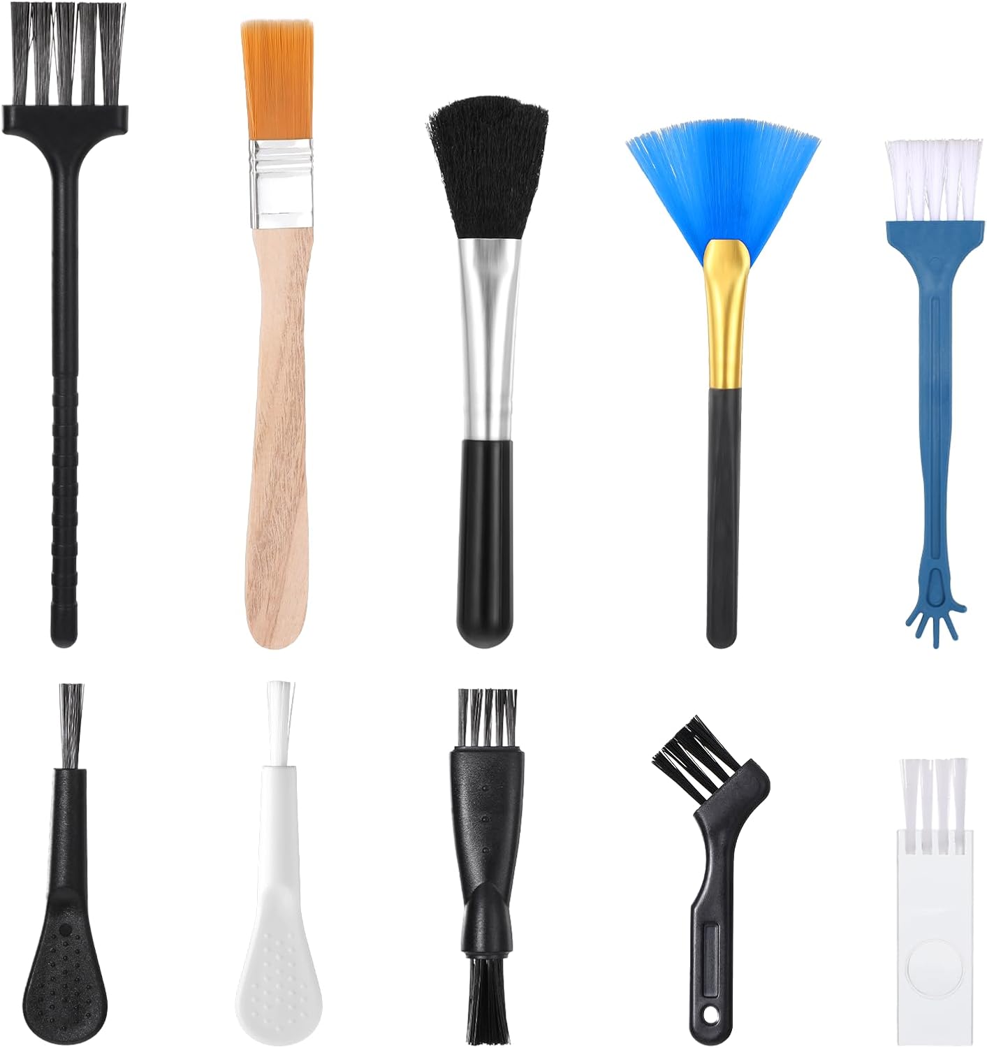 FdcLixuvol 10 Keyboard Brush, Pcs Mini Anti Static Brush Keyboard Cleaning Brushes Kit Nylon Dust Cleaning Brushes