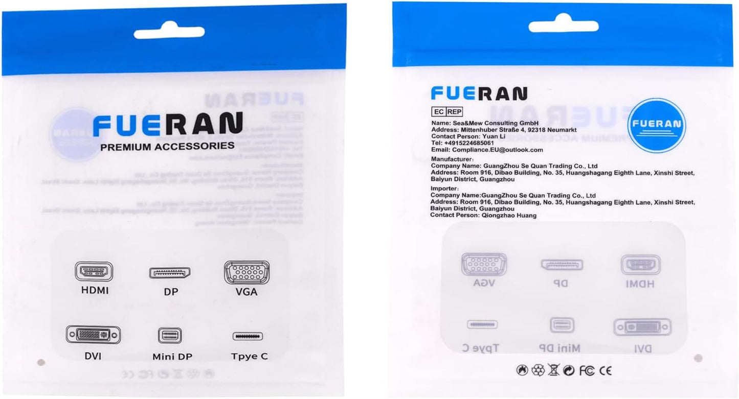 FUERAN 4K Dummy 4096x2160@60Hz, 3840x2160@60Hz, 2560x1440@60Hz Play(1 Pack) HDR HDMI Plug, Virtual Monitor Emulator