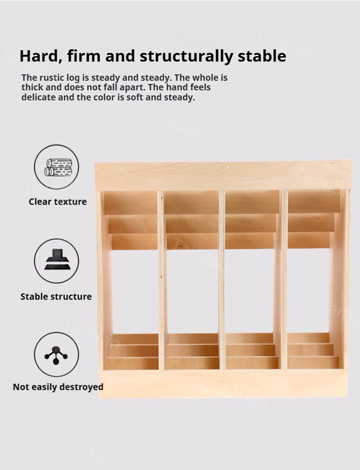 Floor Yoga Mat Rack Wood - Holds 12 Mats, Large Home Gym Yoga Mat Storage Holder, Foam Roller and Carpets Storage Organizer for Kindergarten