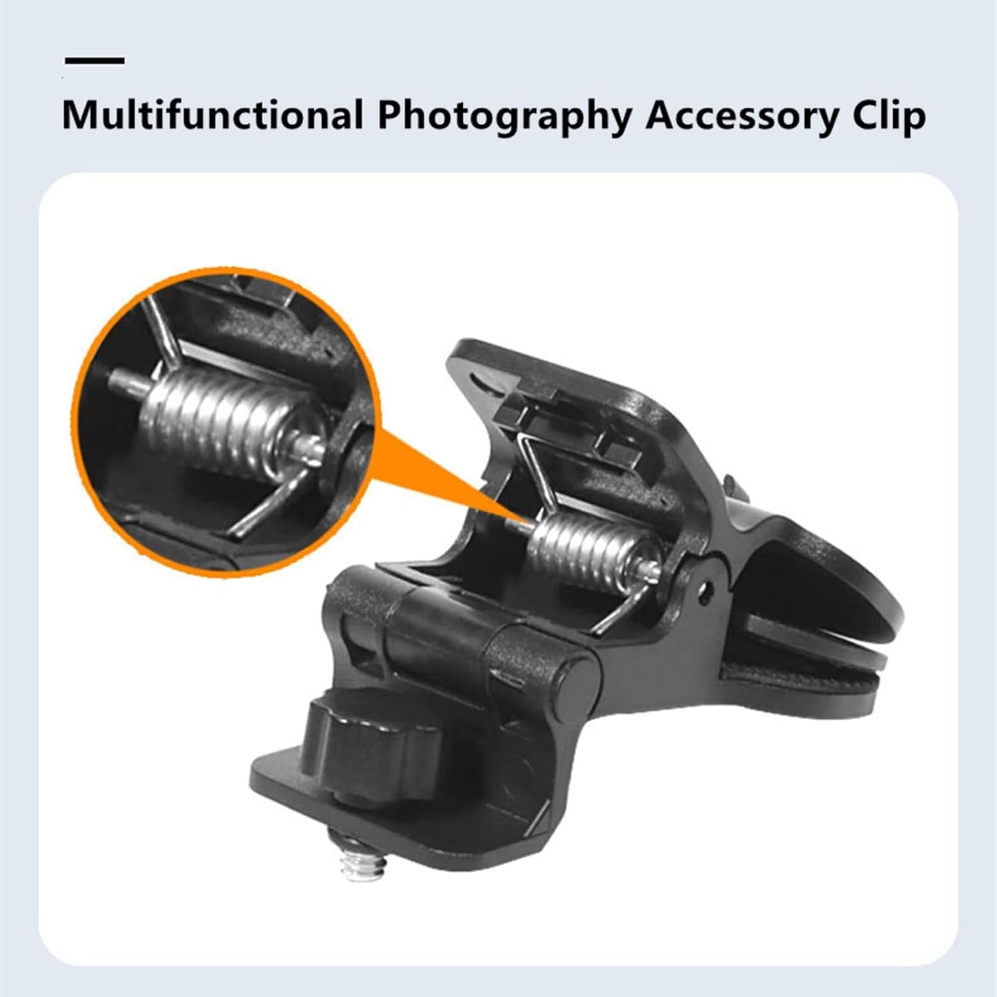 KxpkBom 2-Pack 1/4" Selfie Light Clip Mount Holder with Screw Connector - Universal Clamp Stand for Monitors, Cameras