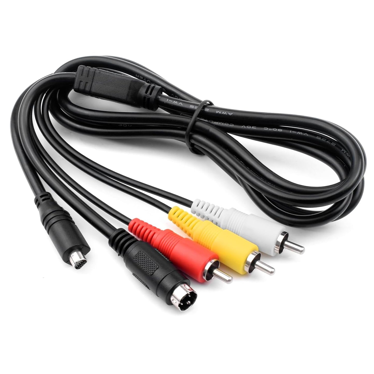 10-Pin VMC-15FS, DCR-HC28/38/48/52/62/96, HDR-CX7, HDR-FX7, DCR-SR200/SR200C Sqrmekoko to AV Audio S Video Cable