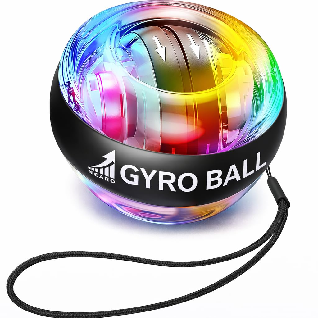 Wrist Exerciser – Auto-Start Gyro Ball Hand Strengthener for Forearm, Wrist & Grip Training. Portable Forearm Trainer for Home, Office, Gym.