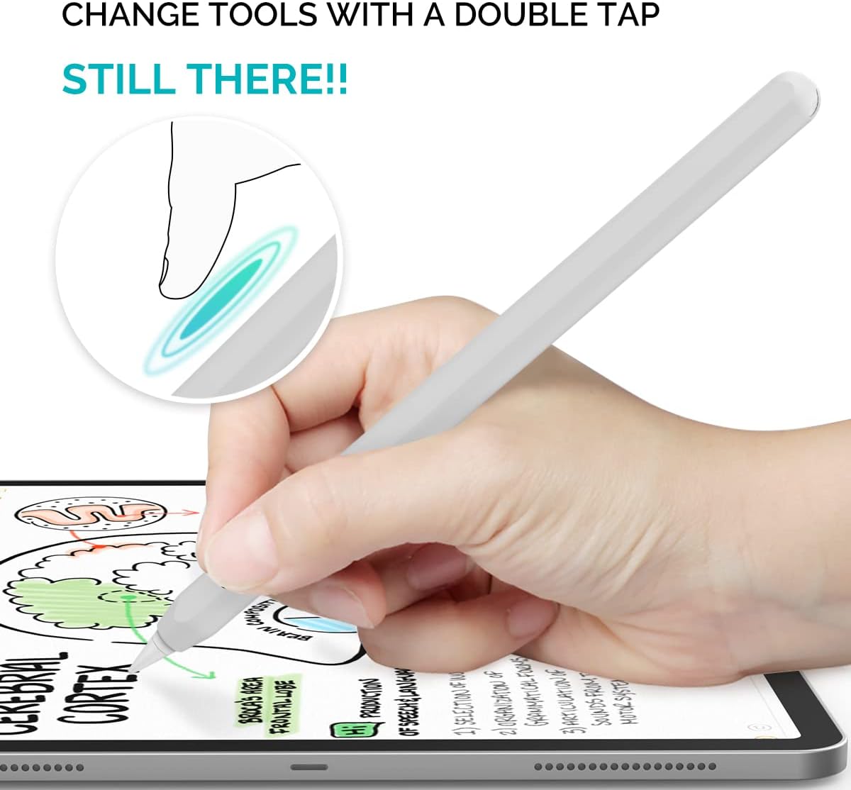 AHASTYLE 2nd (2024) Silicone Case for Apple Pencil Generation & Apple Pencil Pro Sleeve Skin Ultra Thin Apple Pencil