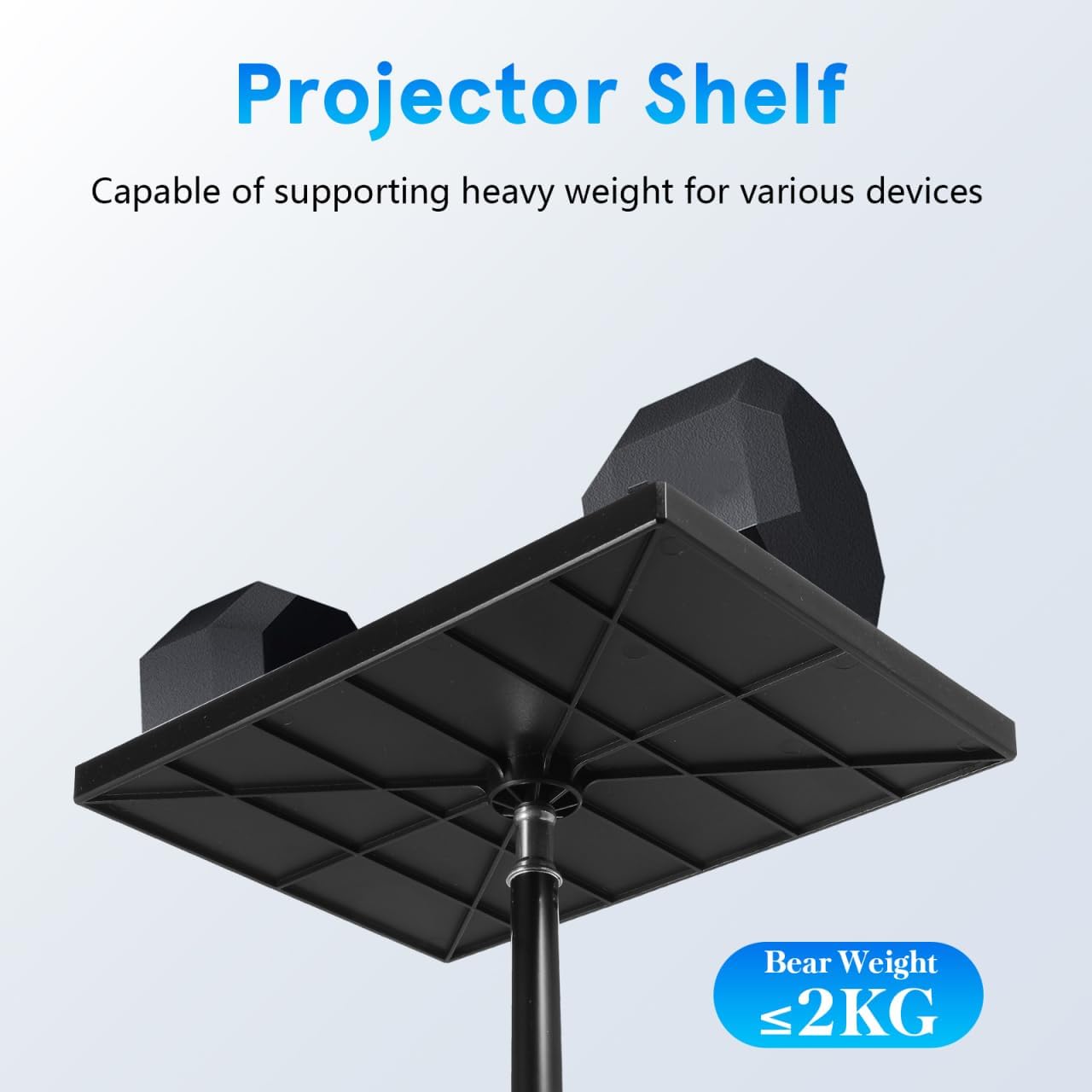 44. 88 Inch, 4.4lbs, 7.09 9.8) Veemoon Small Projector Stand Tripod with Tray, Adjustable Laptop Tripod Holder