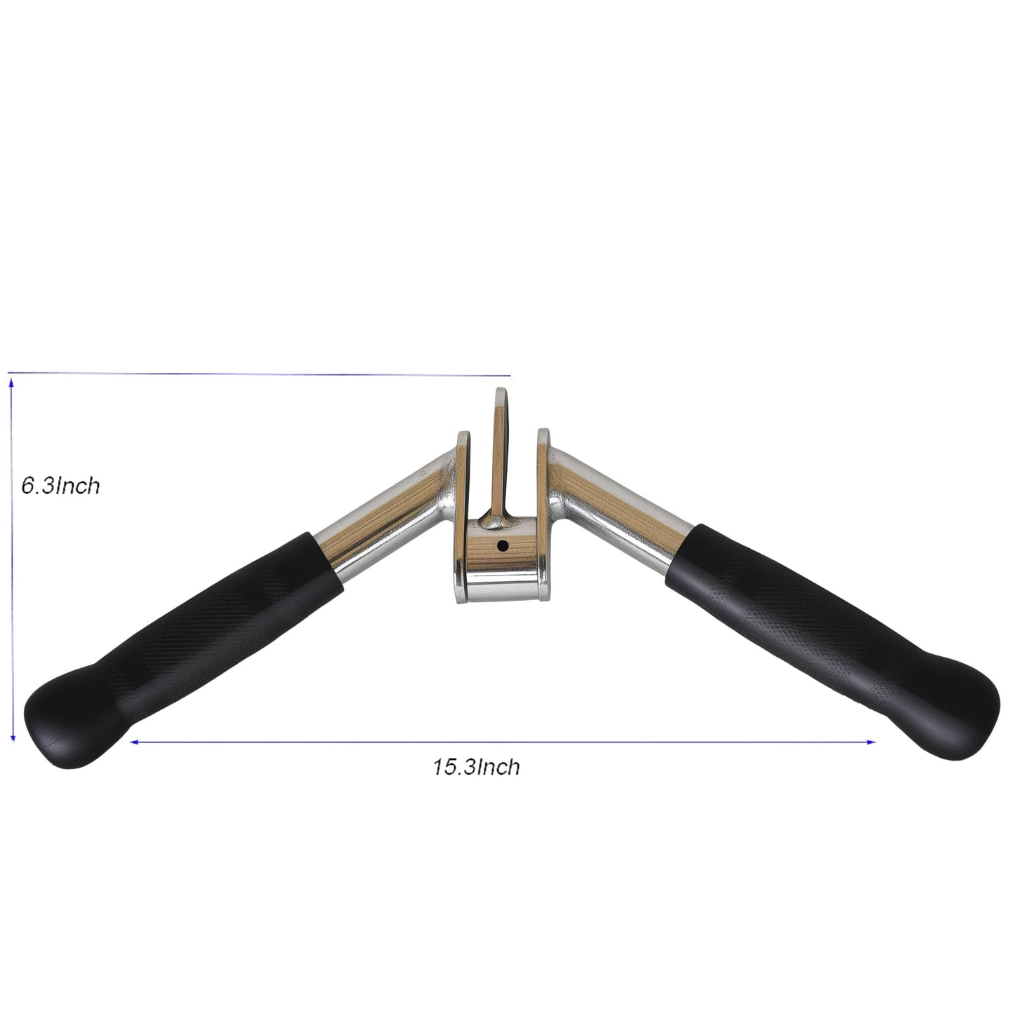 qibylift Barbell Multi-Exerciser Cable Attachment For Cable Machines, Lat Pull Down Bar Cable Machine Attachments, Tricep Press Down Bar, Revolving Straight Curl Pulldown Bar with Rotating & Rubber Handle Grips (V Bar)