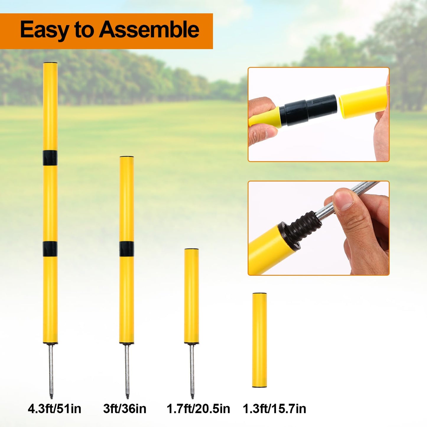 Suprwin Soccer Agility Poles, Speed Sport Training Equipment for Soccer Basketball Football，Speed Jump Poles Training Equipment for Athletes/Adult