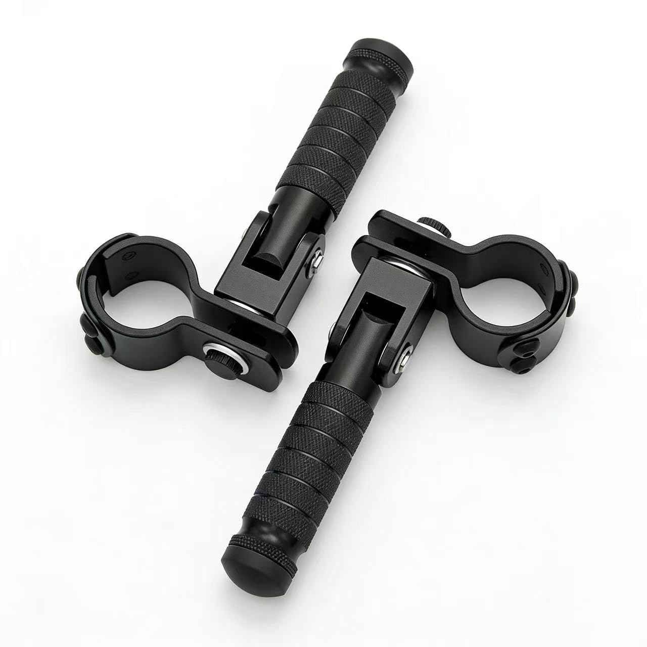 M8 Foldable Motorcycle Foot Pegs 2 Pack CNC Aluminum Footrest, 90° Fold Design Fits Mini Bike, Ebike, Dirt Pit Bike, Universal Passenger Rear Foot Pegs for Most Motorbike & Balance （Bike）