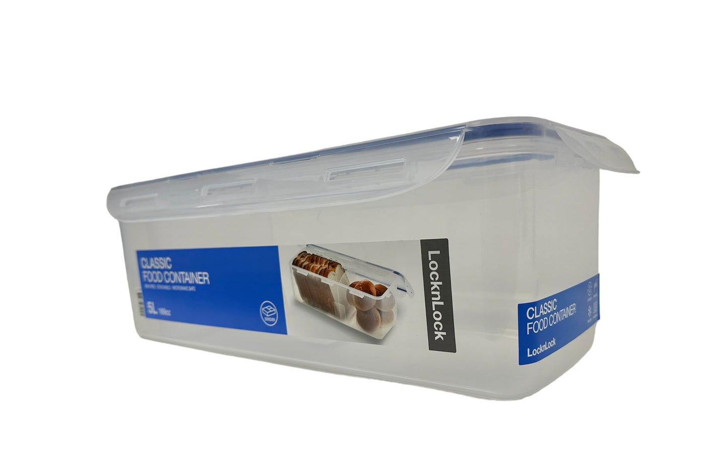 LocknLock Easy Essentials Food Storage lids/Airtight containers, BPA Free, Bread Box-21.1 Cup, Clear